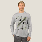 Black Olive Diagonal Stripe MCM-geïnspireerd Abstr Tri-Blend Shirt (Voorkant)