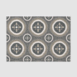 Black Olive Elegant Ornamental Floral Tissuepapier