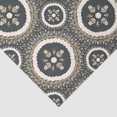 Black Olive Elegant Ornamental Floral Tissuepapier (Detail)