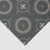 Black Olive Elegant Ornamental Floral Tissuepapier (Detail)