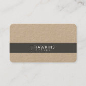 Black Olive · Elevate Kraft Paper Minimalist Visitekaartje (Voorkant)