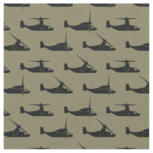 Black Olive Green V-22 Osprey Side Uitzicht Patter Stof (Close Up)