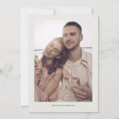 Black Olive · Rustieke Wildflower Foto Bruiloft Kaart (Achterkant)