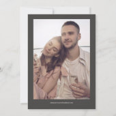 Black Olive · Rustieke Wildflower Foto Bruiloft Kaart (Achterkant)