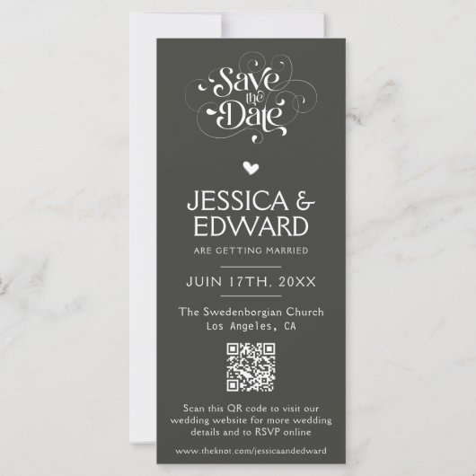 Black Olive Sla de datum fotocabine QR-code op (Achterkant)