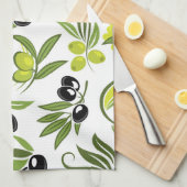 Black Olives  Theedoek (Quarter Fold)