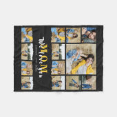 Black oma Ma Fotocollage moederdag Flee Fleece Deken (Voorkant (Horizontaal))