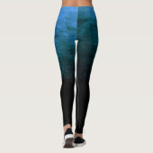 Black Ombré Distressed Texture - Blue Leggings (Achterkant)