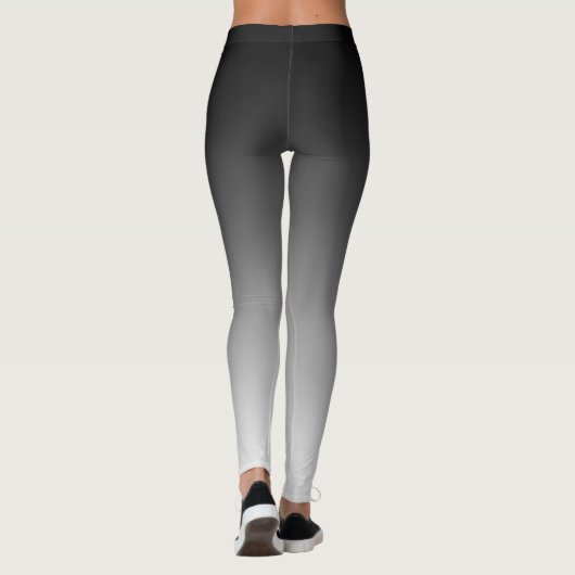 Black Ombre gradiënt vervaagd Leggings (Achterkant)