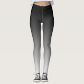 Black Ombre gradiënt vervaagd Leggings (Voorkant)