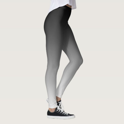Black Ombre gradiënt vervaagd Leggings (Rechts)
