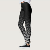 Black Ombre met Retro Black en White Rond Square Leggings (Links)