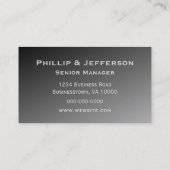 Black Ombre Modern Professional Visitekaartje (Achterkant)