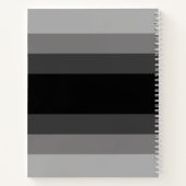 Black Ombre Modern Striped Recipe Notitieboek (Achterkant)