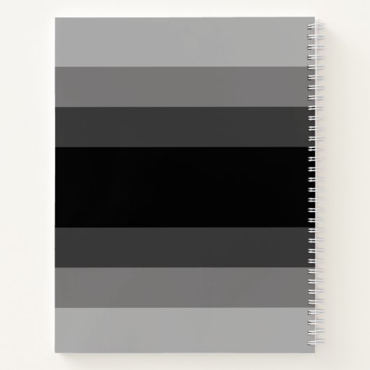 Black Ombre Modern Striped Recipe Notitieboek (Achterkant)