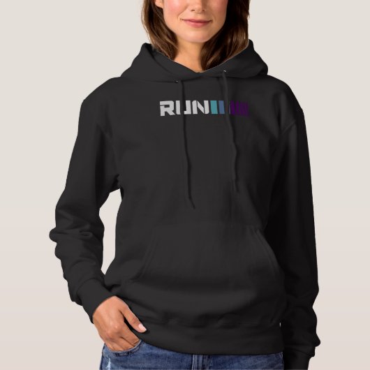 Black Ombré run Active Sports Hoodie (Voorkant)