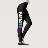 Black Ombré run Active Sports Leggings (Rechts)