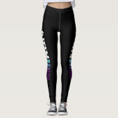 Black Ombré run Active Sports Leggings (Voorkant)