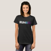 Black Ombré run Active Sports T-shirt (Voorkant volledig)