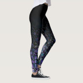 Black Ombre w/Blue Black Paars Messcles Leggings (Rechts)