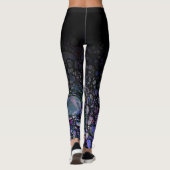 Black Ombre w/Blue Black Paars Messcles Leggings (Achterkant)
