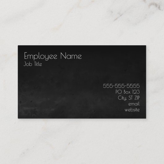 Black Ombre Waterverf Visitekaartje (Achterkant)