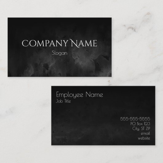 Black Ombre Waterverf Visitekaartje (Voorkant / Achterkant)