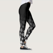 Black Ombre & White op Black Shamrock Leggings (Rechts)