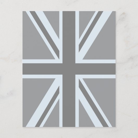 Black on Black Keep Calm en Jouw tekst Union Jack Flyer (Achterkant)