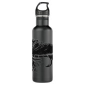 "Black on Black" Streamer Water Fles (Voorkant)