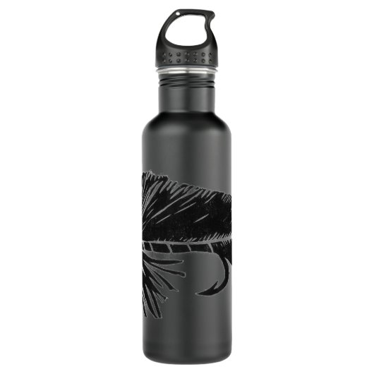 "Black on Black" Streamer Water Fles (Voorkant)