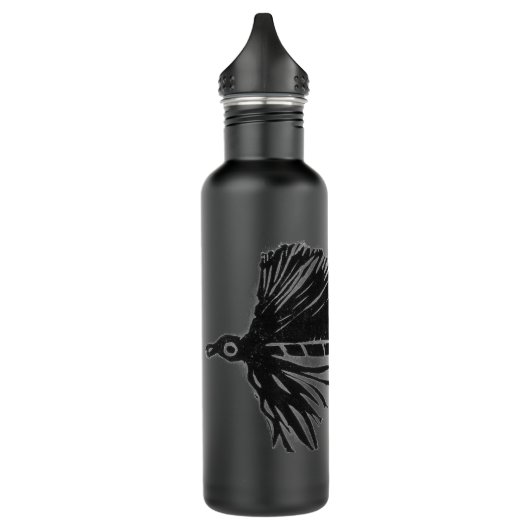 "Black on Black" Streamer Water Fles (Links)