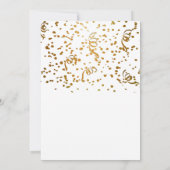Black on Gold Afstudeerder met Confetti Graduparty Kaart (Achterkant)
