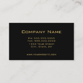 Black on Hammered Gold  Business Card Visitekaartje (Achterkant)