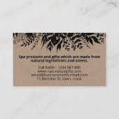 Black on Kraft Handmade Bath Soak Body Butter Soep Visitekaartje (Achterkant)