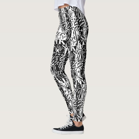 black on white avantacular leggings (Links)