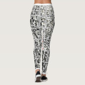 black on white with red leggings (Achterkant)