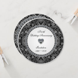 Black Onyx Diamond Wedding Jubileum Kaart