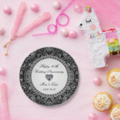 Black Onyx Diamond Wedding Jubileum Papieren Bordje (Feest)