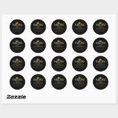 Black oom Definition Proud oom Ronde Sticker (Vel)