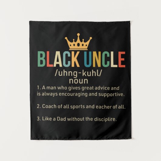 Black oom Definition Proud oom Wandkleed (Voorkant)