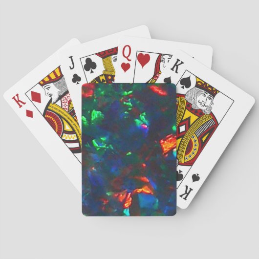 Black Opal Fire Red Green-speelkaarten Speelkaarten (Achterkant)