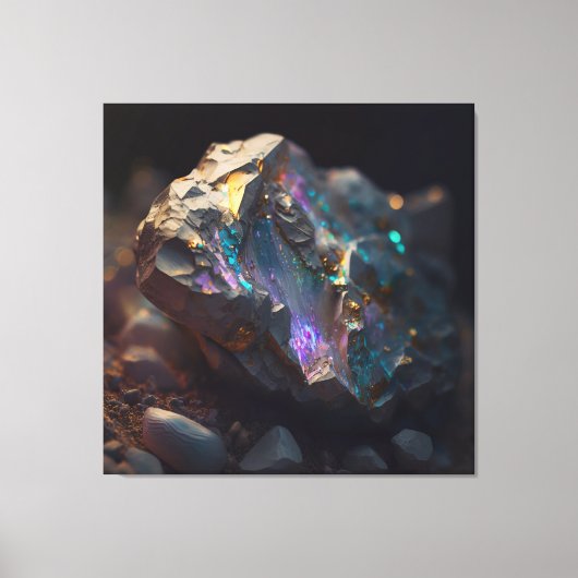 Black Opal Ore Macro Canvas (Voorkant)