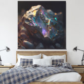 Black Opal Ore Macro Canvas Afdruk (Insitu (Slaapkamer))