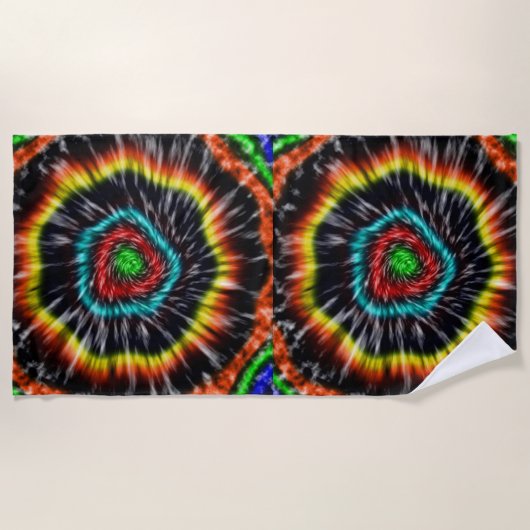 Black Opal Tie Dye Strandlaken (Voorkant)