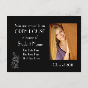 black open house briefkaart