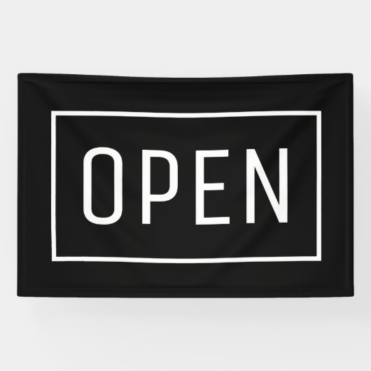 BLACK OPEN SIGN SPANDOEK (Horizontaal)