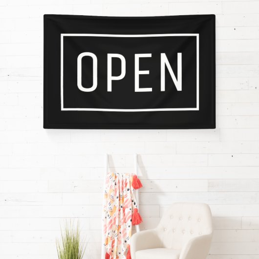 BLACK OPEN SIGN SPANDOEK (Insitu)