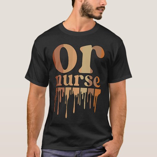 Black Operating Room Nurse African American OR Nur T-shirt (Voorkant)