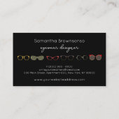 Black Optic Eyewear Mode SunGlasses Visitekaartje (Achterkant)